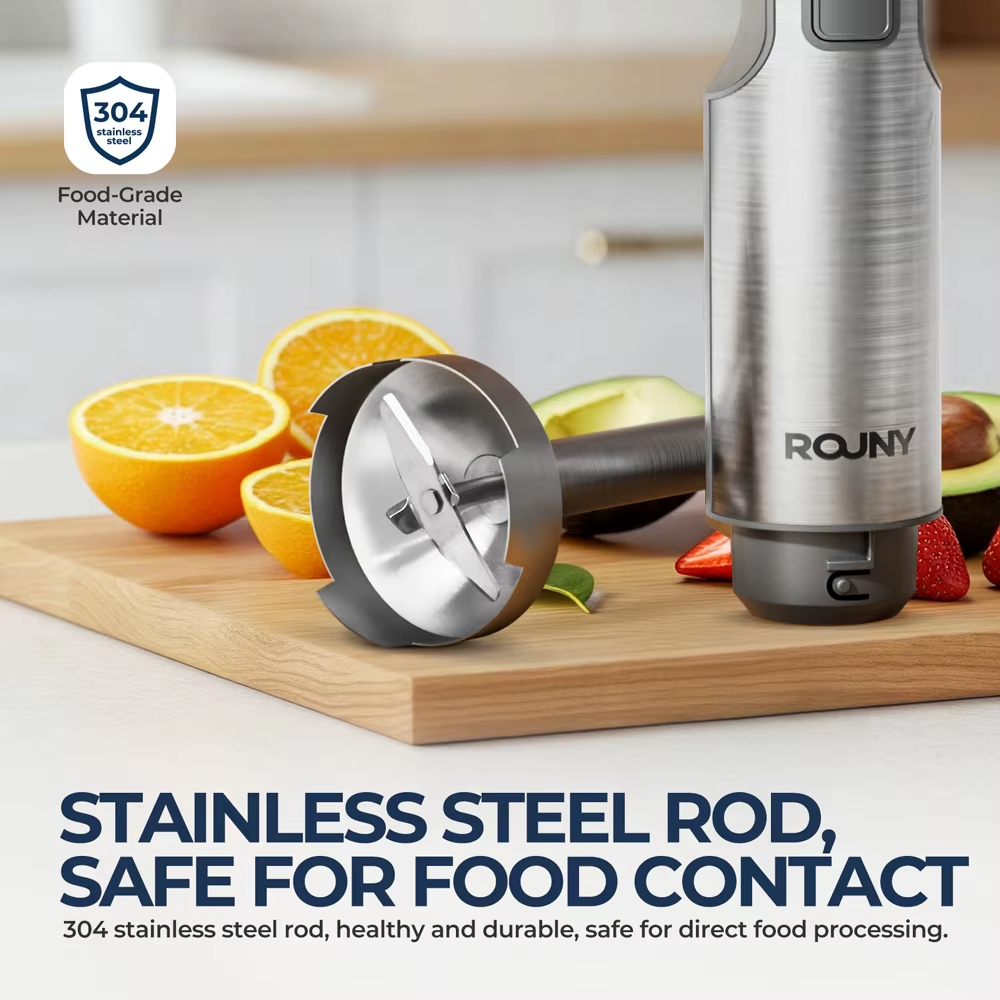 خلاط غمر يدوي 4 في 1 من ROUNY بقوة 1000 وات، - الصورة 4