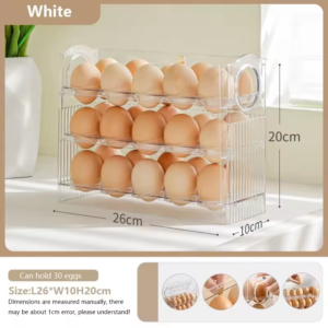 حامل بيض ينظم و يحفظ البيض بطريقة مرتبة للتخزين بسهولة في الثلاجة